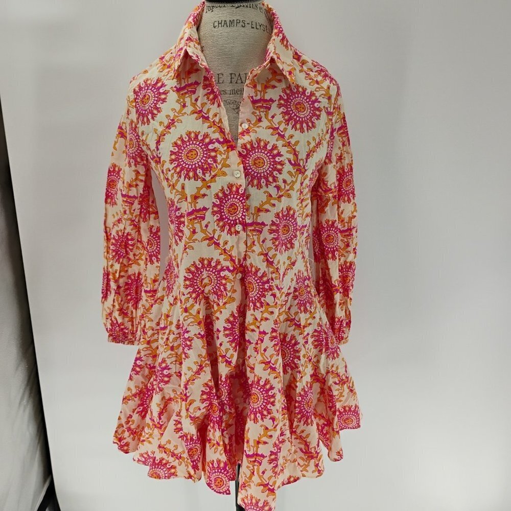 ZARA DRESS WITH LONG SLEEVES IN THREE COLORS WITH BUTTONS AND SHOT GREAT - Picture 9 of 15